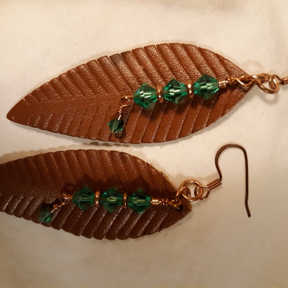 Leather earrings
